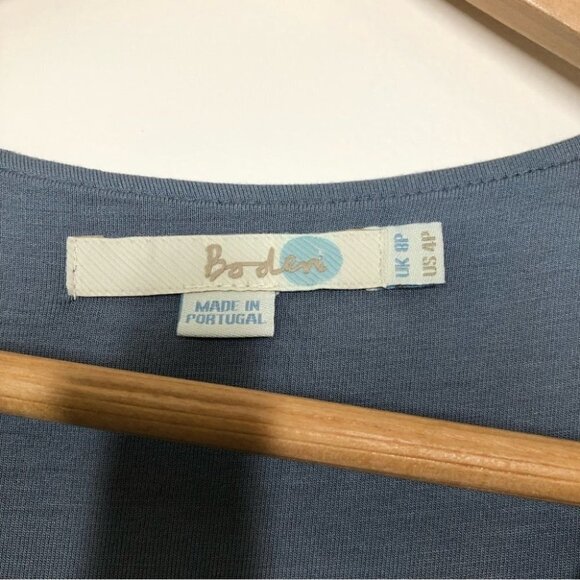 BODEN Blue Polka Dot Wrap ‎ Dress Size 4 Petite - Picture 5 of 7